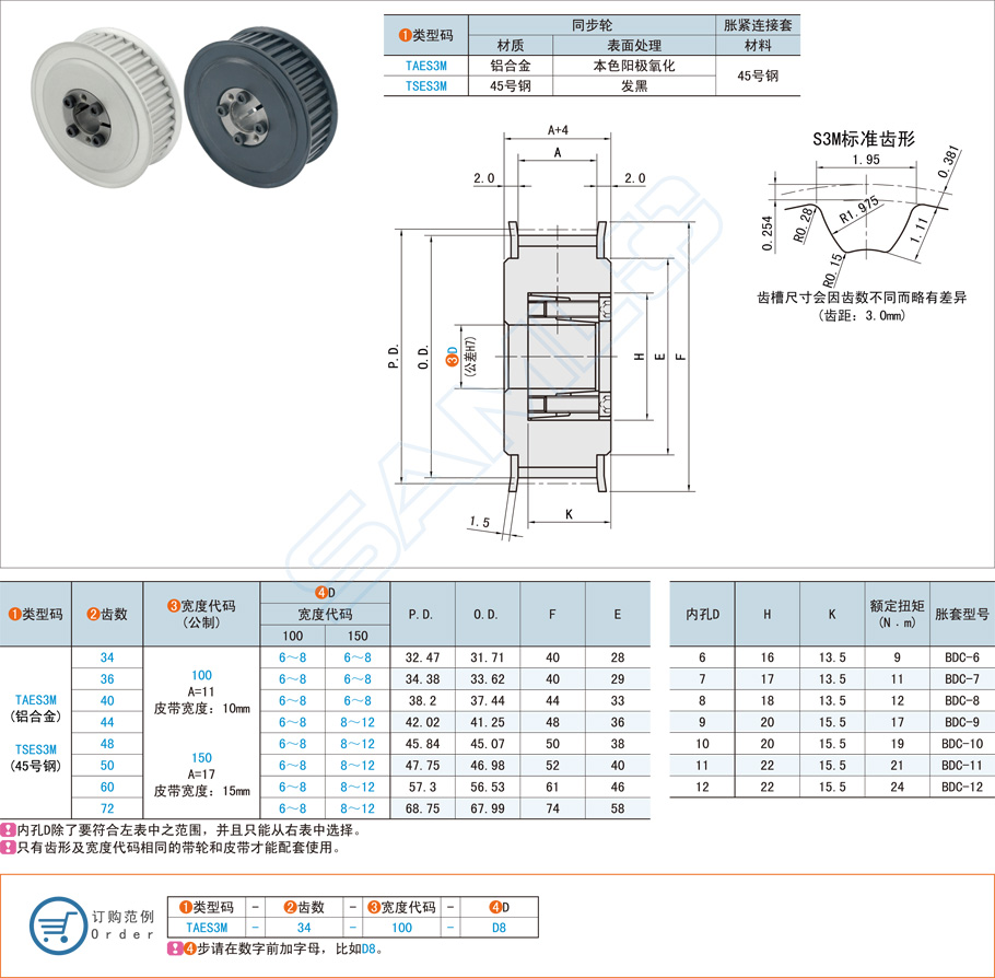 免鍵同步帶輪在輸送設備的應用方案