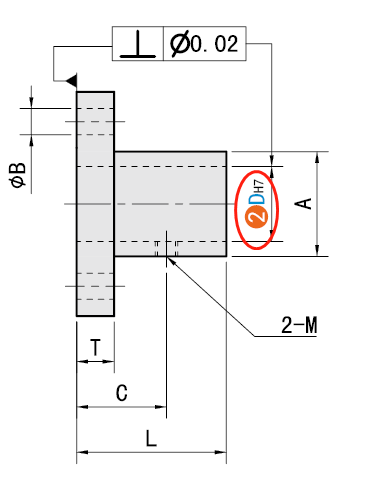 D（適配軸徑）