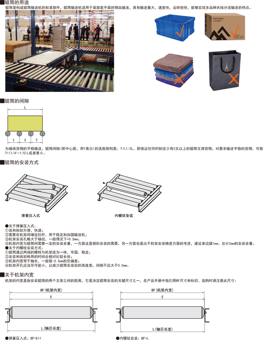 無(wú)動(dòng)力輸送輥筒-內(nèi)螺紋型滾筒作用與用途