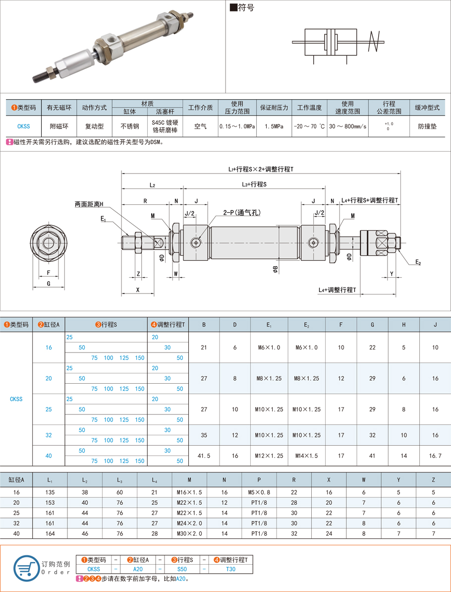 不銹鋼迷你氣缸常見故障與解決方法