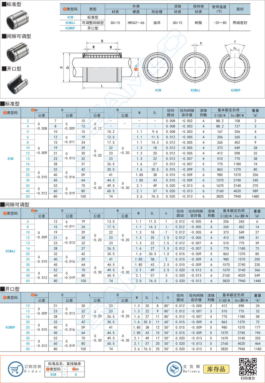 自動檢測設(shè)備常用直線軸承類型有哪些