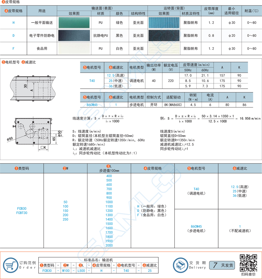 平皮帶輸送機(jī)-中間驅(qū)動型號