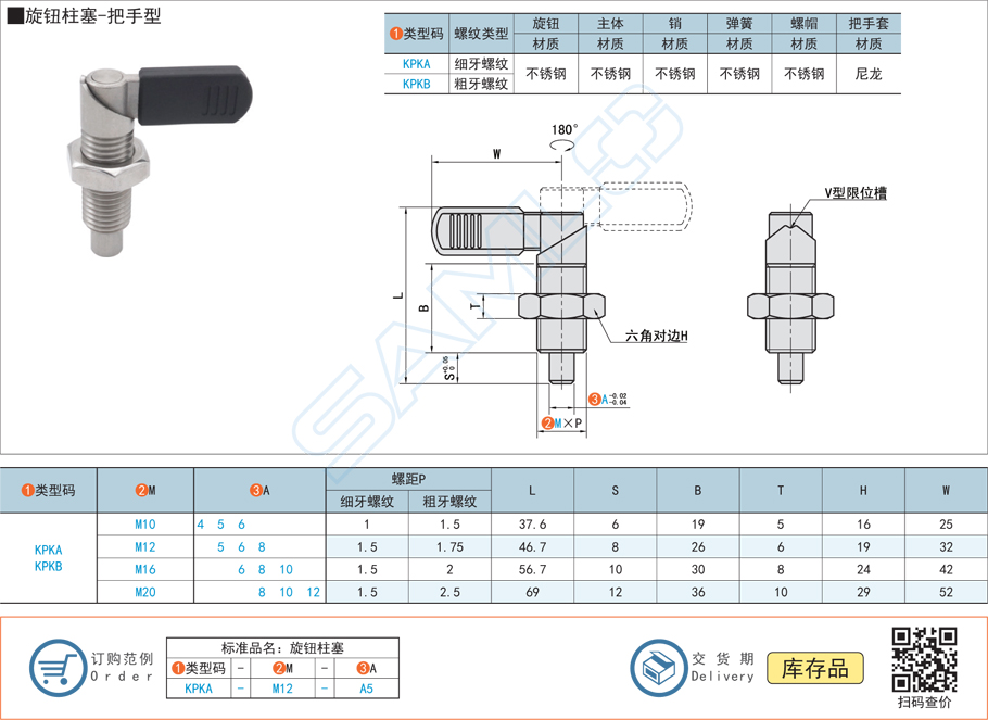 旋鈕柱塞-把手型規(guī)格參數(shù)尺寸材質