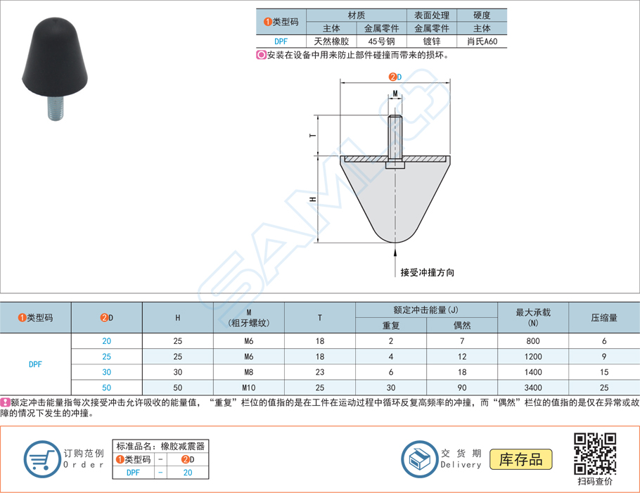 防撞減震器DPF規(guī)格參數(shù)尺寸材質